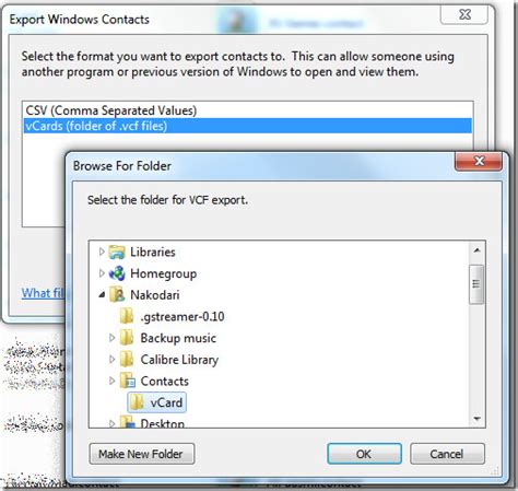 Windows Convert Export Windows Contacts To Vcf Csv File Format