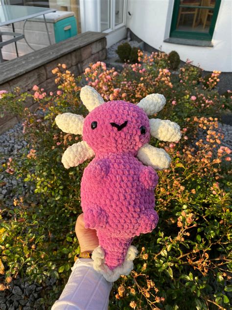Toys And Games Crochet Axolotl Plushie Big Stuffed Animals And Plushies