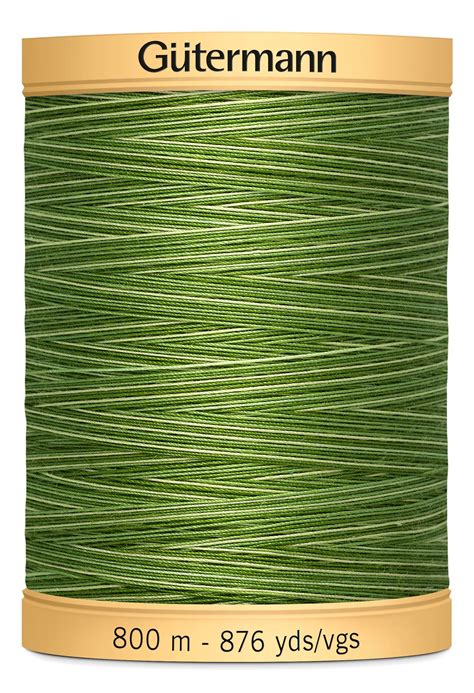 Gutermann Cotton Thread 800m 876yds 9994 Variegated Foliage Green