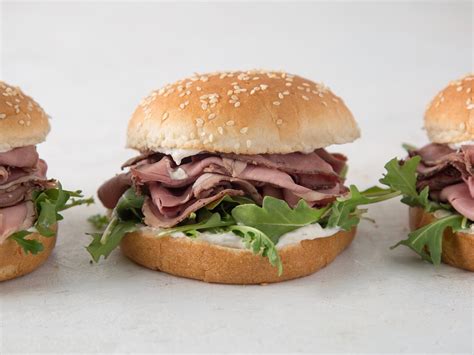 Roast Beef Sandwiches With Horseradish Sauce