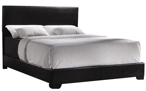 Coaster Queen Upholstered Low Profile Bed In Black 300260q Beds