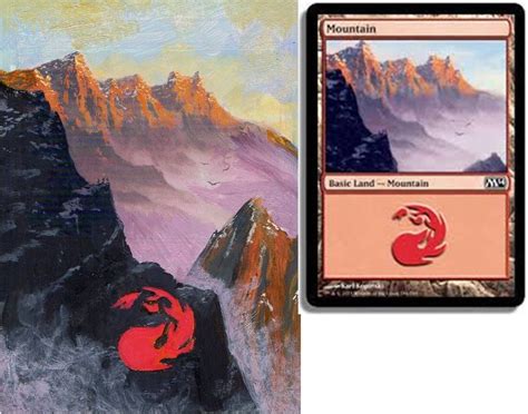 Basic Land Mountain Altered By Bearhands Art Magic The Gathering