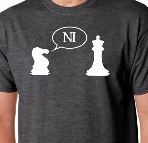 Monty Python Knights Who Say Ni Chess Gray With White Etsy