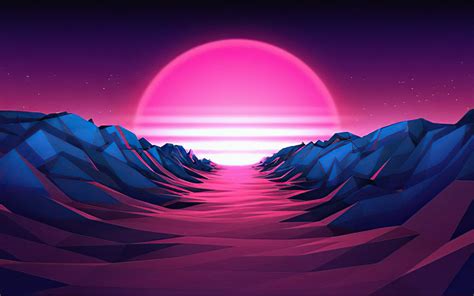 1440x900 Purple Sunrise 4k Vaporwave 1440x900 Wallpaper Hd Artist 4k