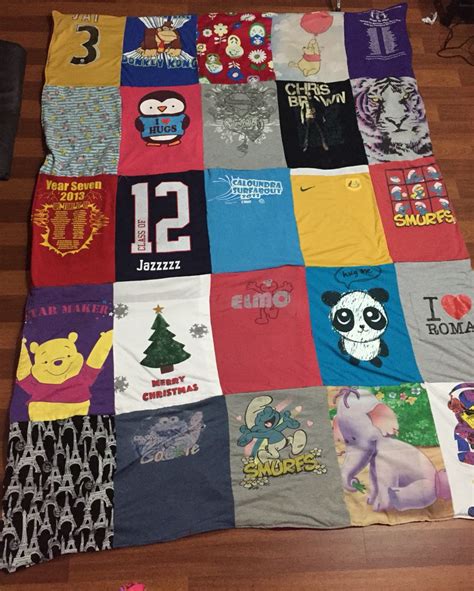 Finally Finished My First T Shirt Quilt Quilts Shirt Quilt