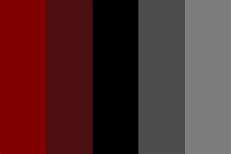 Deep Red To Black To Grey Color Palette