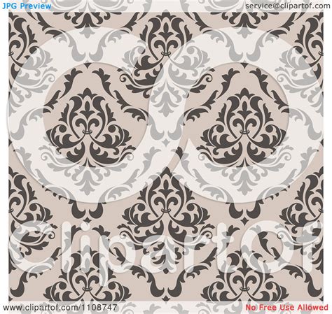 208,789 cat clip art images on gograph. Clipart Seamless Taupe Floral Swirl Background Pattern ...