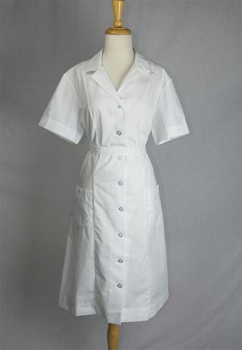 Vintage Nurse Uniform Dress Costume Xl Love Super Vintage 70s Nurse Dress Uniform White
