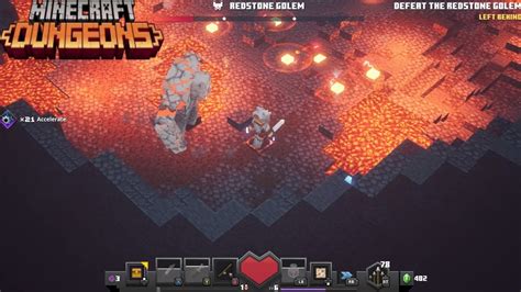 Minecraft Dungeons Redstone Mines Golem Boss Battle Gameplay Part 2