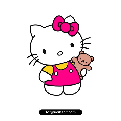 Easy Drawing How To Draw Hello Kitty With A Few Steps Hello Kitty