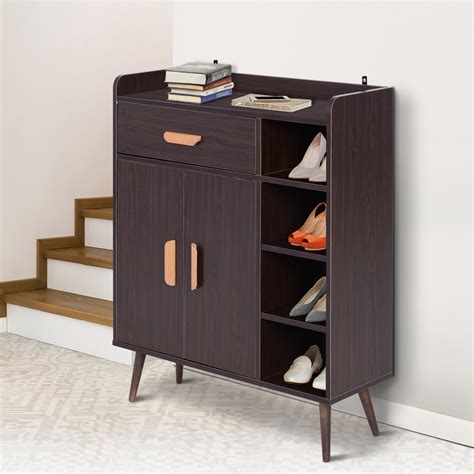 Side cabinet hallway storage unit console table entrance shelf cupboard