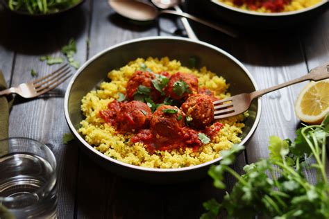 Moroccan Turkey Meatballs With Lemony Couscous Soulful And Healthy