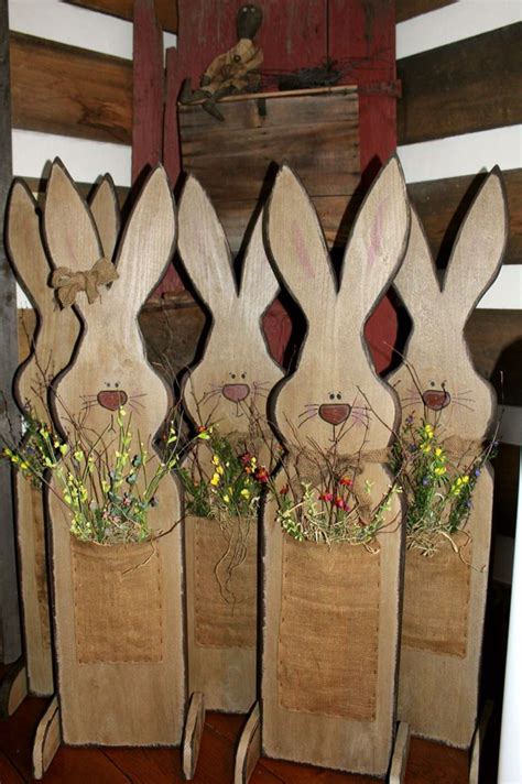 Bunnies Easter Wood Crafts Spring Easter Crafts Wooden Crafts Easter