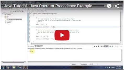 Java Ee Java Tutorial Java Operator Precedence Example Java