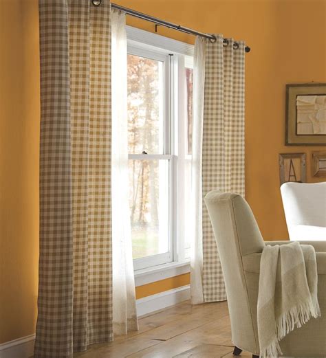 Thermalogic Check Grommet Top Double Wide Curtain Pair 84l Sage