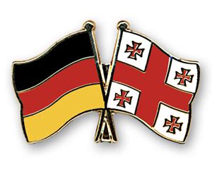 Bei diesen georgien flaggen im querformat handelt es sich um ein deutsches qualitätsprodukt aus 110g/m² glanzpolyester. Freundschafts-Pin Deutschland - Georgien-Fahne ...