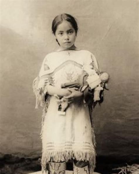 Sioux Girl With Her Doll 1890 Iconic Photographs Not Suitable For
