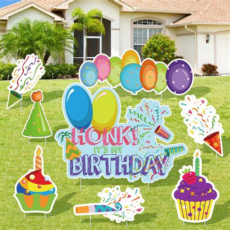 Buy Funnlot Large Happy Birthday Yard Sign 6pcs Gnome Birthday Yard