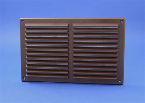 Rytlv137fbr Rytons 9x6 Louvre Ventilation Grille With Flyscreen Brown