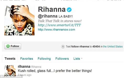 rihanna smoking weed in hawaii singer posts cannabis quote on twitter daily mail online