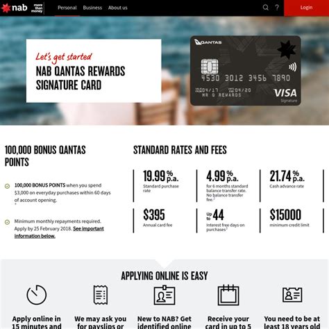 Compare qantas frequent flyer credit cards based on your spending profile today. NAB Qantas Signature Credit Card - 100k Bonus Qantas Points (Requires $3k Spend in 60 Days ...
