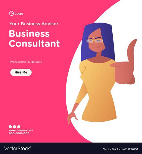 Banner Design Of Business Consultant Royalty Free Vector