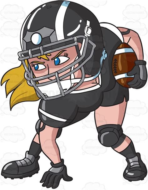 A Female Football Player Ready To Play Female Football Player