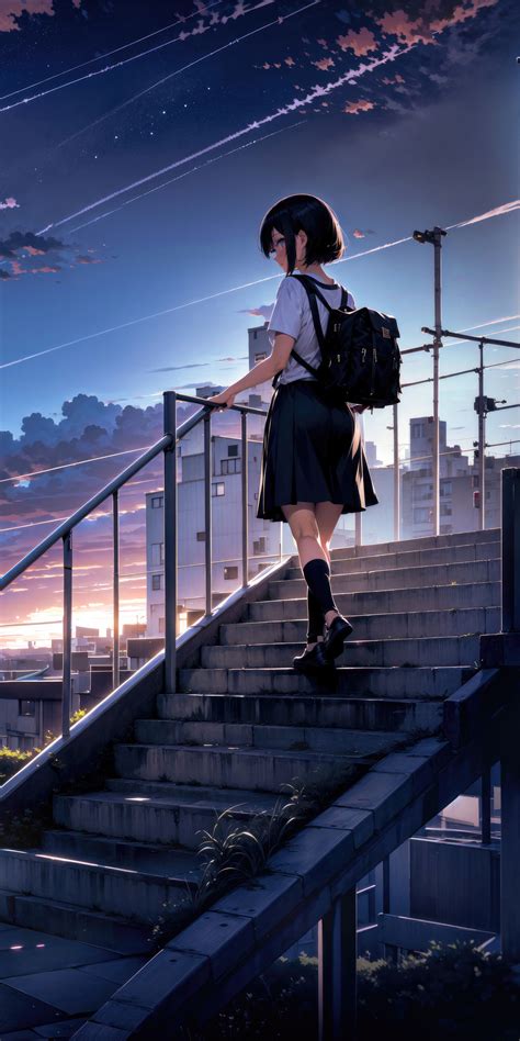 1080x2160 Makoto Shinkai Anime Cityscape 5k One Plus 5thonor 7xhonor