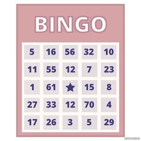 Printable Bingo Call Sheet