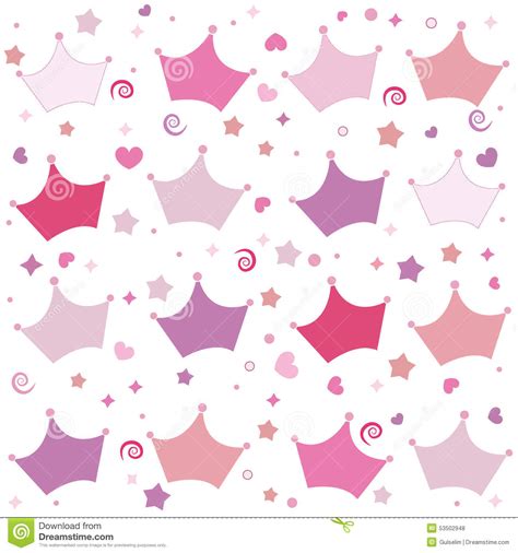 crown  pink princess background stock vector image