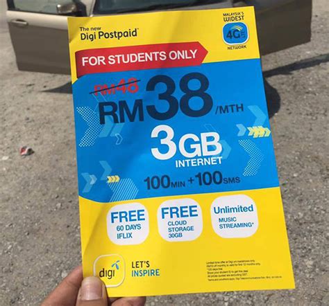 His plan also comes with 1gb of high speed internet data daily. Digi has a new RM38 postpaid plan for students ...