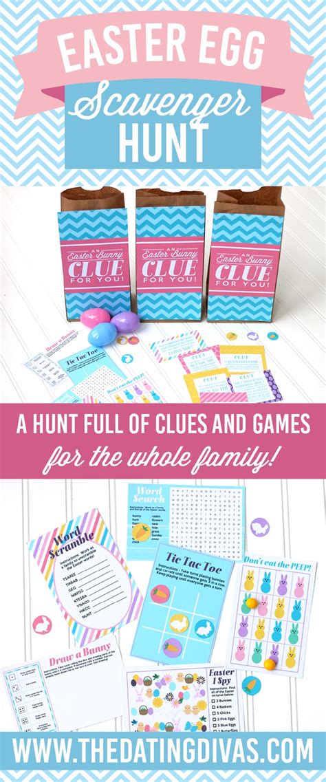 Easter egg hunt clues, riddles and ideas for toddlers, preschoolers and children. Easter Scavenger Hunt - The Dating Divas