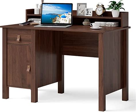 Tangkula Computer Desk With Storage Drawer And Cabinet Wood Home Office