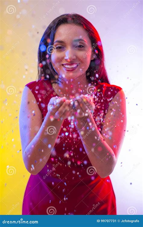 Beautiful Girl On Party Stock Image Image Of Bright 99707731