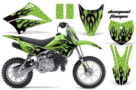 2010 2016 Klx110 Graphics Kit Kawasaki Motocross Graphic Sticker Decal