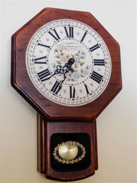 New England Clock Co C1970s Bristol Ct Usa Clock Antique Wall Clock Early American