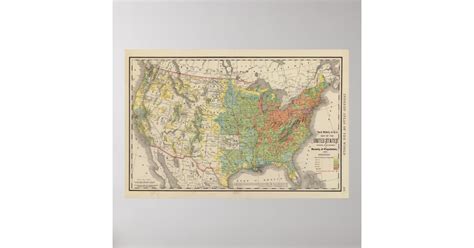 United States Population Density 1890 Poster