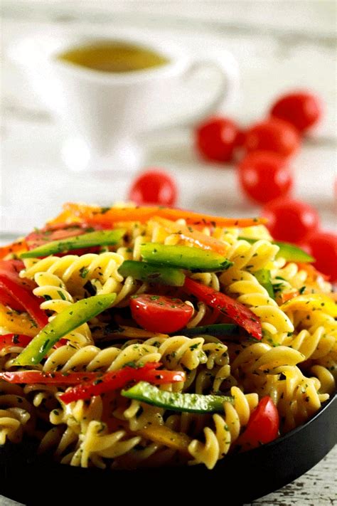 Pasta salad crudaiola barese from puglia. Cold Pasta Salad with Italian Dressing | Scrambled Chefs