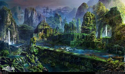 Fantasy Jungle City Cities Fantasy Island Fantasy City Fantasy