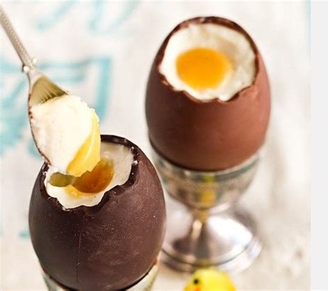 Use up leftover easter chocolate in our indulgent desserts. Cheesecake Filled Chocolate Easter Eggs | Easter eggs ...