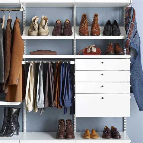 Provides excellent visibility and accessibility to the contents. ELFA-decor-walkin-closet-bedroom-4-drawer-trouser-rack ...