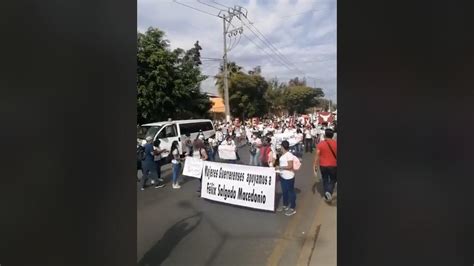 Mujeres Marchan En Chilpancingo Para Manifestar Su Apoyo A Salgado