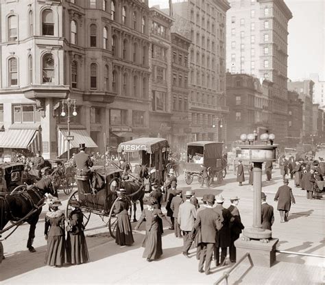 Americas Gilded Age In New York City C1900 A Street View Of