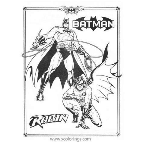 Realistic Batman And Robin Coloring Page