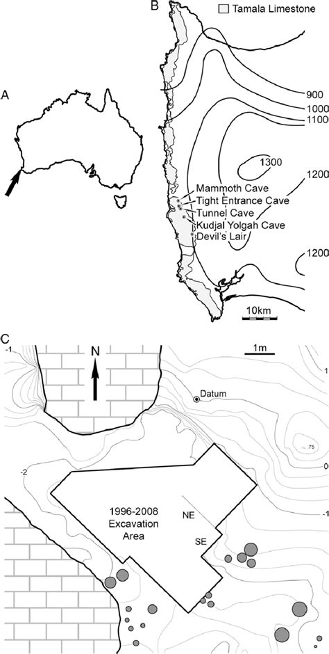 Maps Of Southwestern Australia And Tight Entrance Cave A Australia
