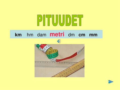 Khi quy đổi kilomét sang dm, cm hay mm, chúng ta sẽ có đơn vị như sau: PPT - km hm dam metri dm cm mm PowerPoint Presentation ...