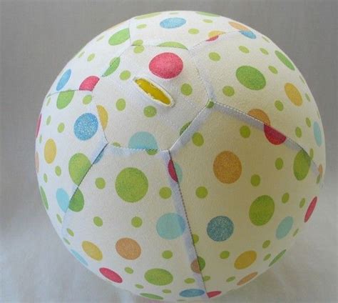 Fabric Balloon Ball White With Multi Colored Polka Dot As Etsy