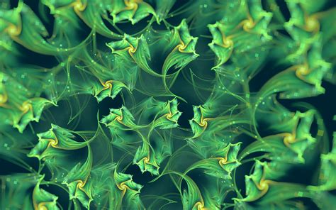 Abstract Fractal Digital Art Green Wallpapers Hd Desktop And Mobile Backgrounds