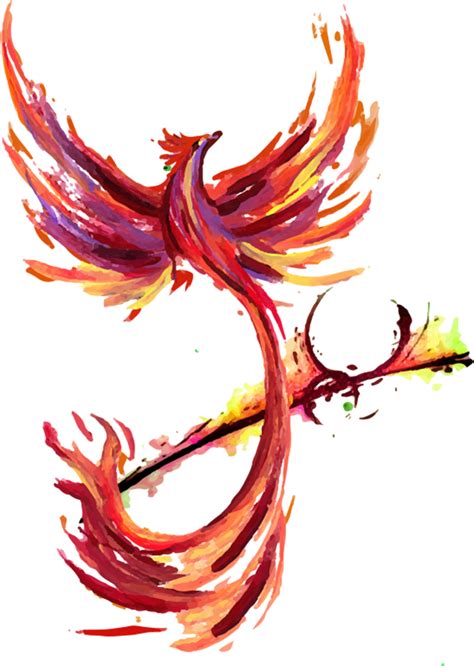 Final Tat Design By Rainingcrow On Deviantart Watercolor Phoenix