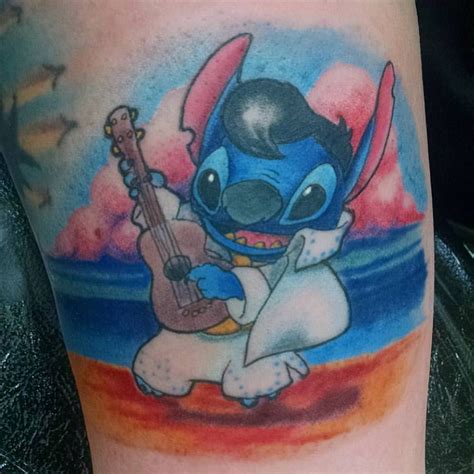 Disney Elvis Stitch Tattoo Done By Frankiemageno Disney
